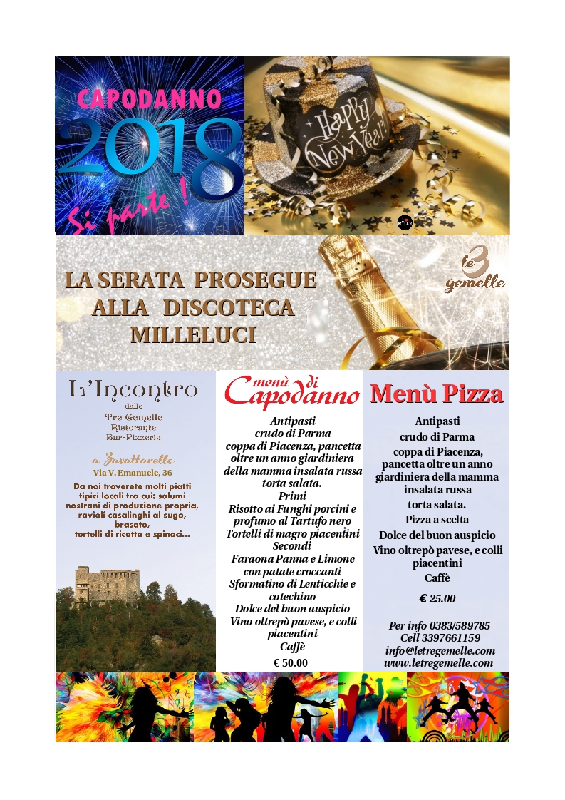 Capodanno 2018 de Le Tre Gemelle