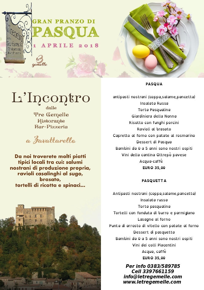 Pasqua e Pasquetta 2018